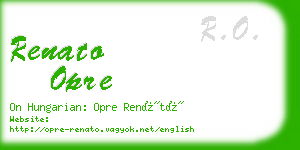 renato opre business card